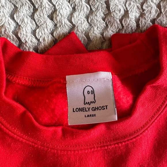 LONELY GHOST - text me when you get lonely crew LARGE - Picture 4 of 4